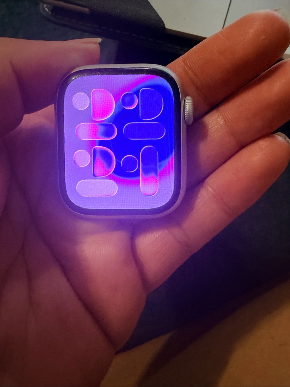 Apple Watch Series 7 with Beige Sport Band and Charger - Picture 9 of 11